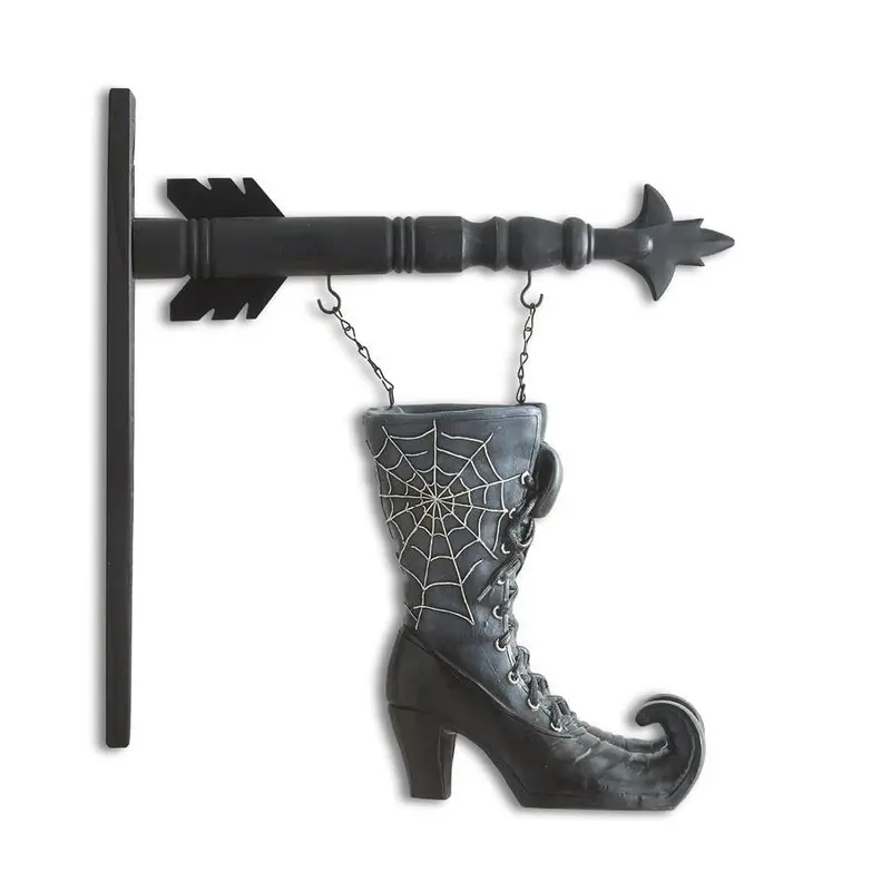 10.5-Inch Black Resin Witch Boots Arrow Replacement By K&K 1