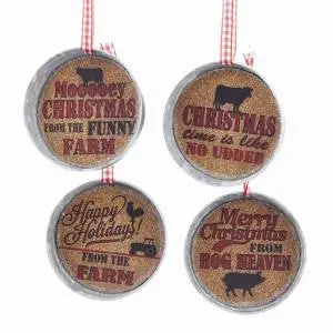 2.75-Inch Cork Jar Lid Ornament – Natural Rustic Holiday Decor 1