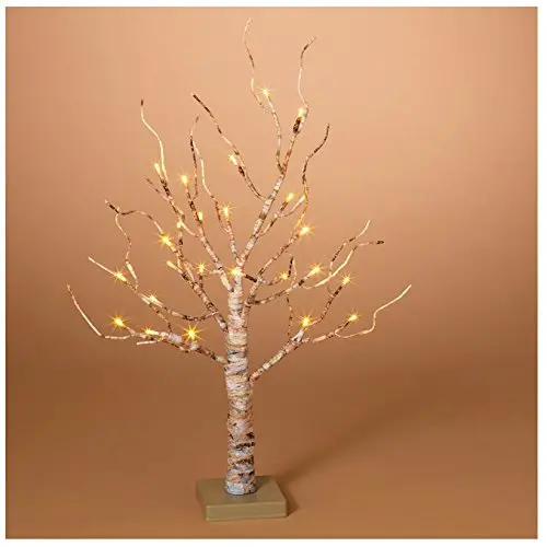 24-Inch Birch-Style Led Lighted Artificial Tree (Battery Powered) 1