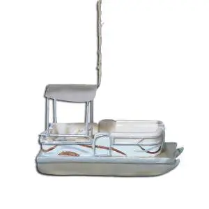 3-Inch Resin Pontoon Boat Ornament – Nautical Christmas Decor 1