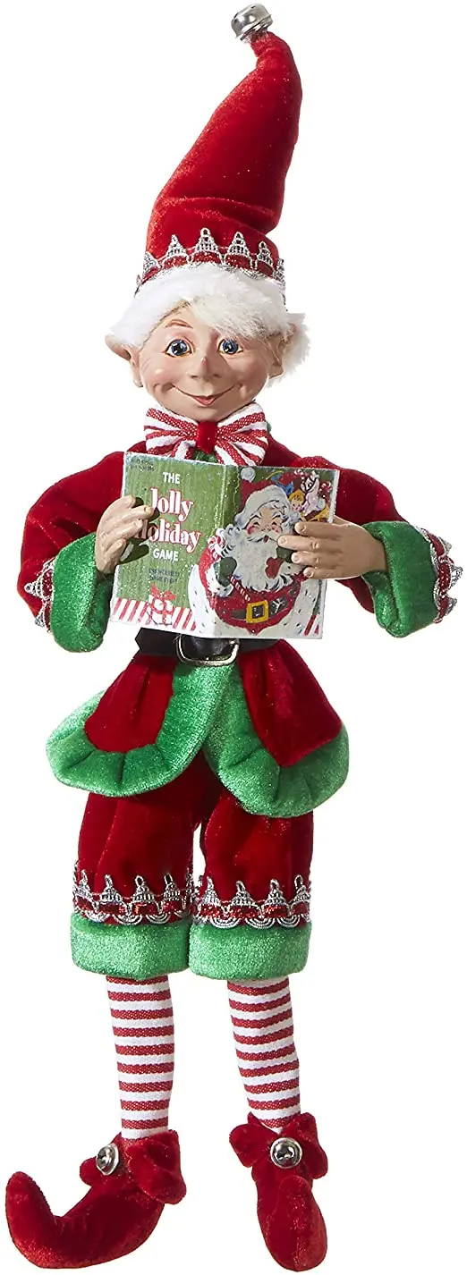 30-Inch Posable Elf Figure With Hardcover Book Accessory 1