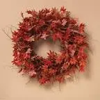 34-Inch Maple Leaf Harvest Wreath – Large-Scale Autumn Wall Decor 1