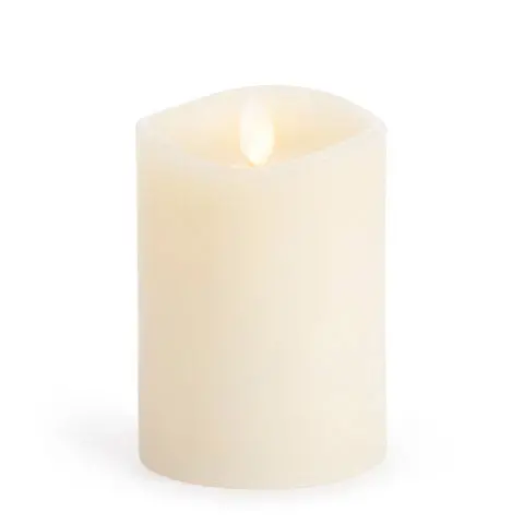 4-Inch Vanilla-Scented Flameless Pillar Candle – Luminara 360° Led Candle 1