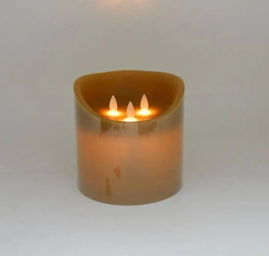 6-Inch X 6-Inch Red Led Flameless Candle With Realistic Triple Flicker – Compact Size 1