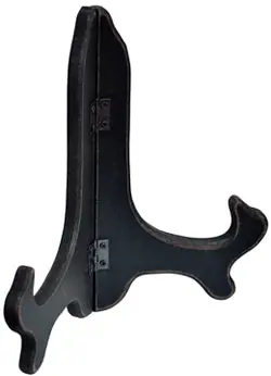 7-Inch Black Wooden Plate Stand 1