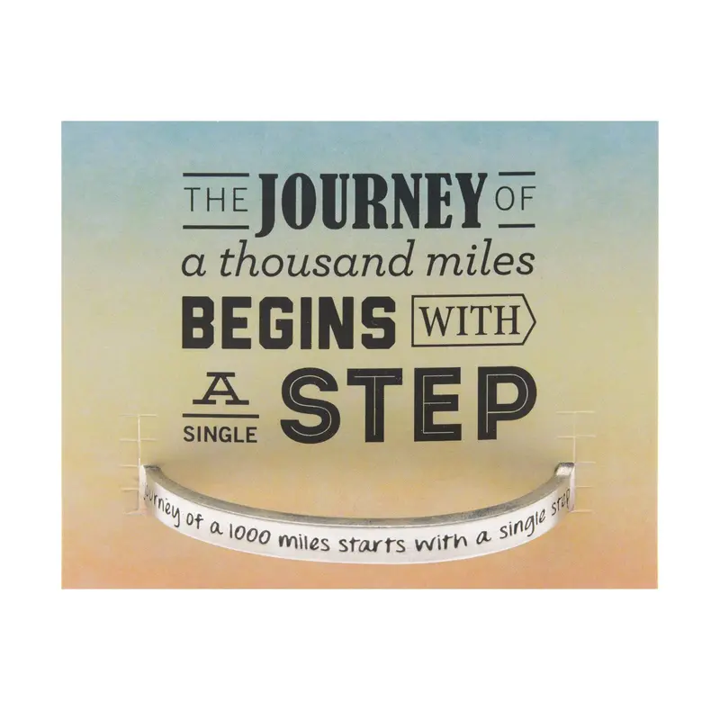 'A Journey Of A Thousand Miles' Philosophical Cuff Bracelet 1