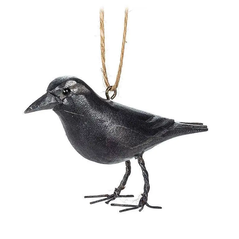 Abbott Hand-Carved Crow Ornament 1