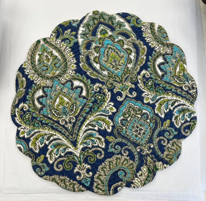 Ada Navy Round Placemat – Coastal-Inspired Table Accessory 1