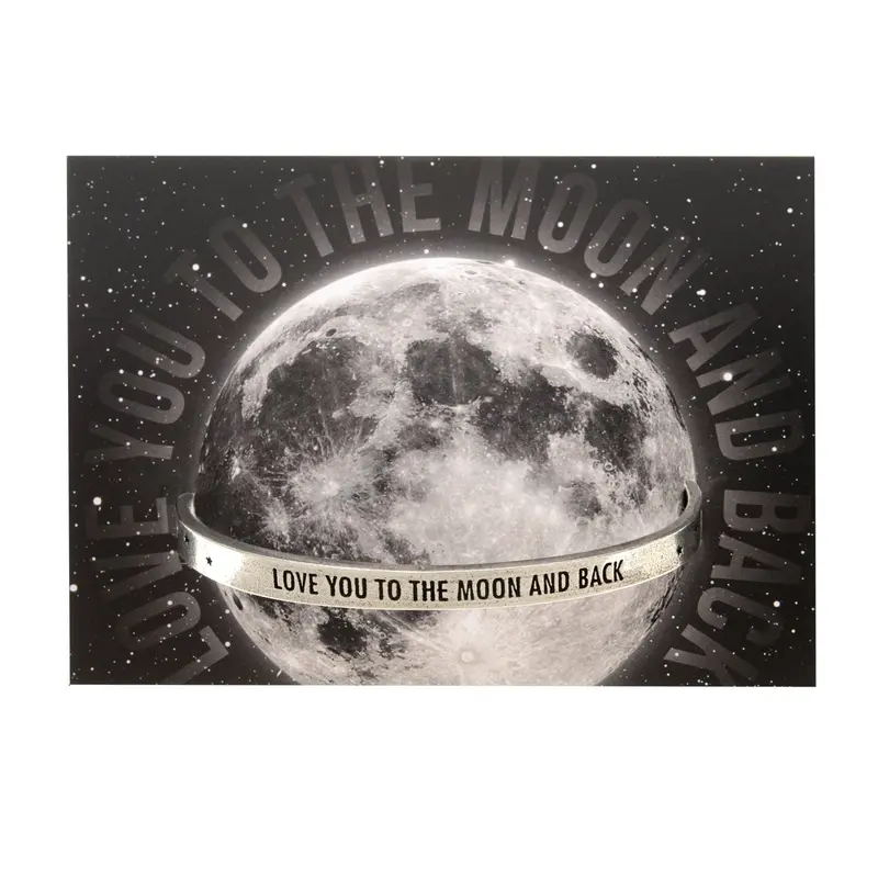 Affectionate Cuff Bracelet – 'Love You To The Moon And Back' 1