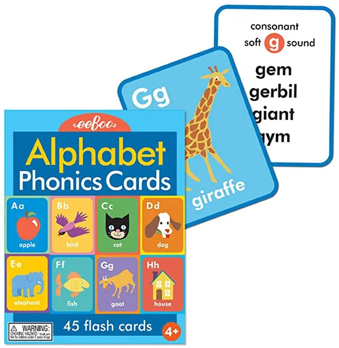 Alphabet & Phonics Flash Cards For Preschoolers By Eeboo 1