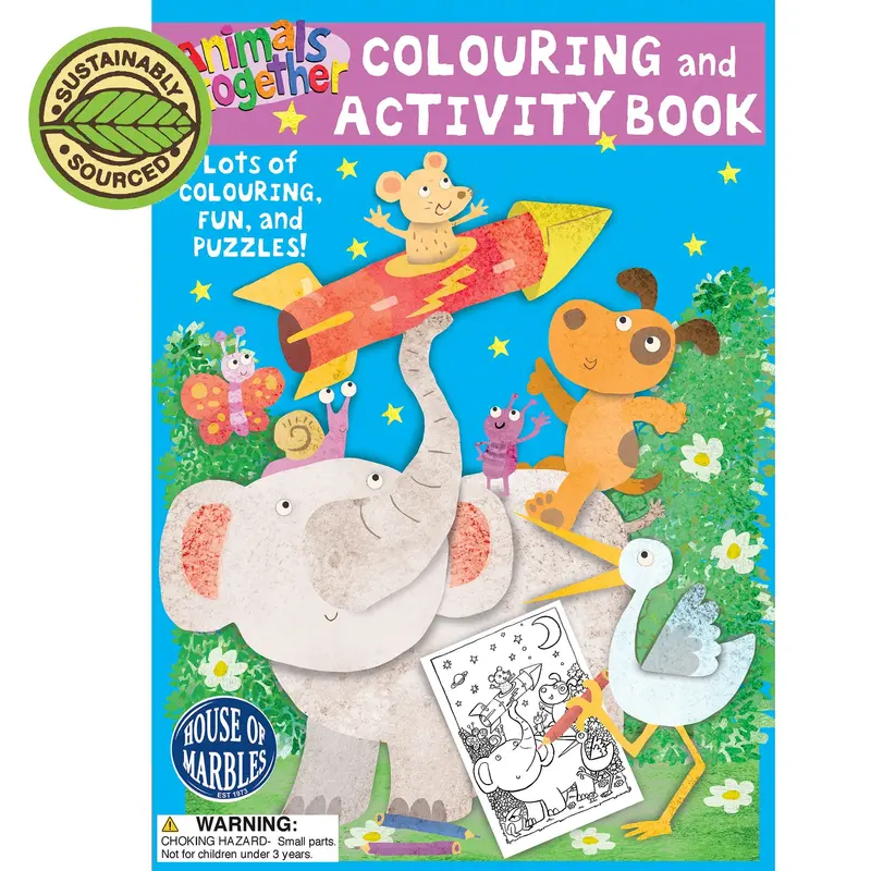 Animals Altogether: Illustrated Coloring & Activity Book – House Of Marbles 1