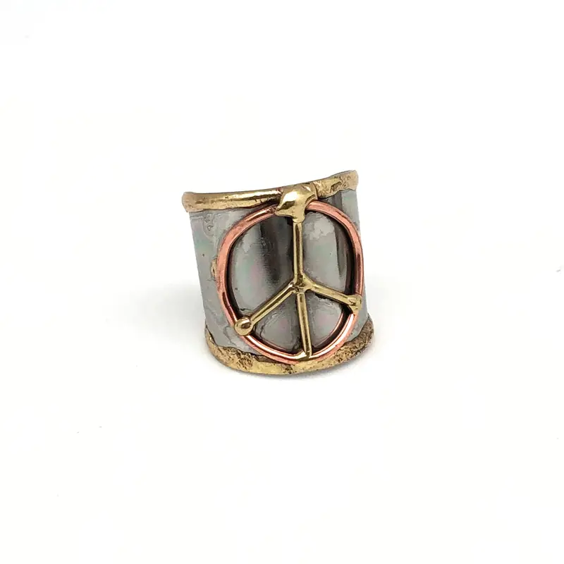 Anju Jewelry Mixed Metal Cuff Ring For Women 1