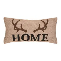 Antler Lodge Decorative Pillow – Rustic Outdoor-Inspired Style 1
