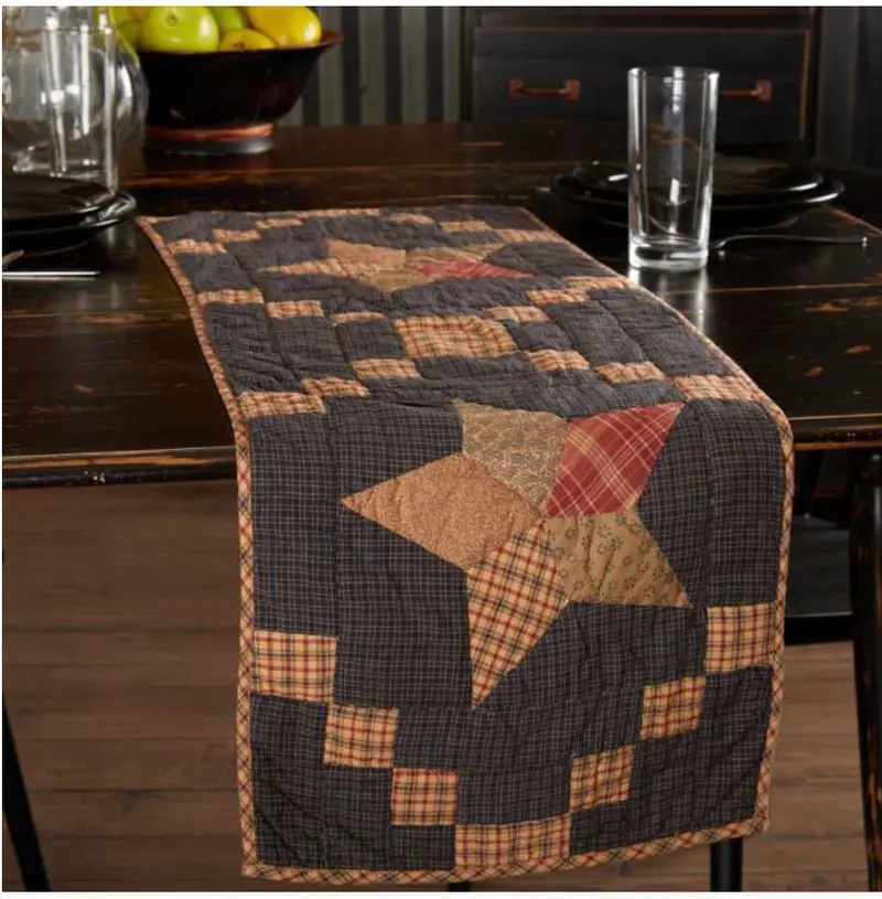 Arlington Quilted Patchwork Star Runner – 13X36 Inches (Mayflower Market Americana) 1
