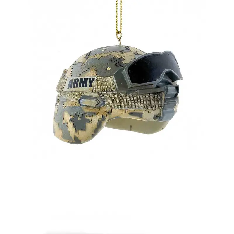 Army Combat Helmet Ornament – 2.75" Kurt S. Adler Military-Themed Decor 1