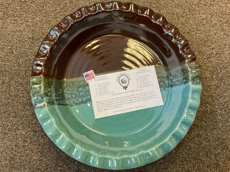 Artisan Ceramic Pie Plate By Clay In Motion 1