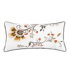 Autumn Bloom Throw Pillow – Seasonal Cotton Linen Blend 1