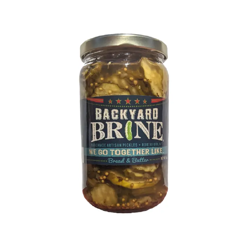 Backyard Brine Bread & Butter Pickles – 'We Go Together Like...' Flavor, 16 Oz Jar 1