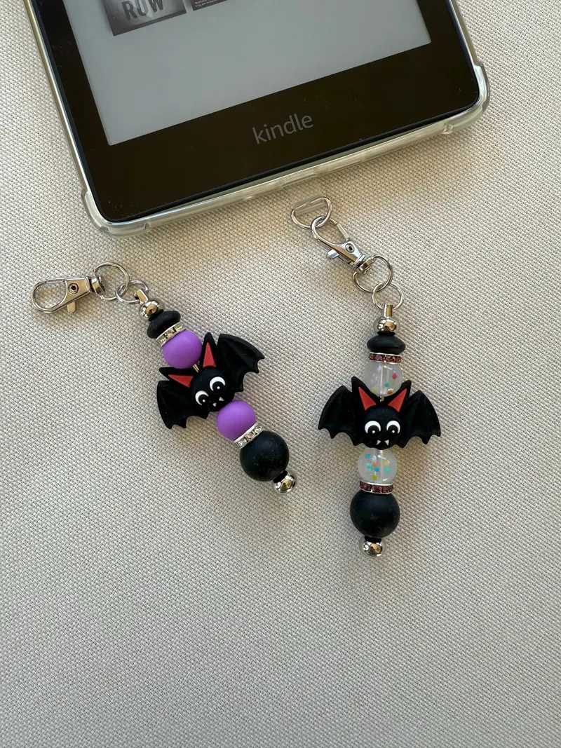 Bat-Themed Tethered Charm For Book Lovers 1