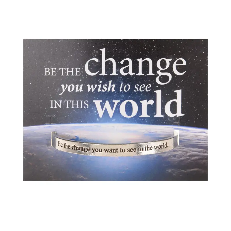 'Be The Change' Activist-Inspired Cuff Bracelet 1