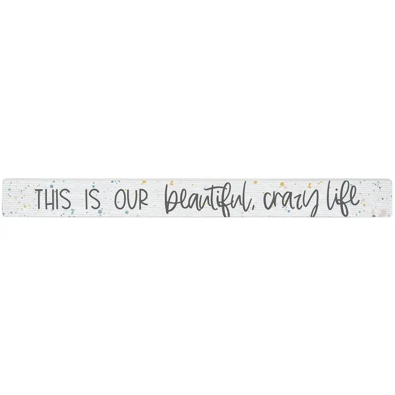 'Beautiful Crazy Life' Talking Stick – Reflective Wooden Dialogue Aid 1