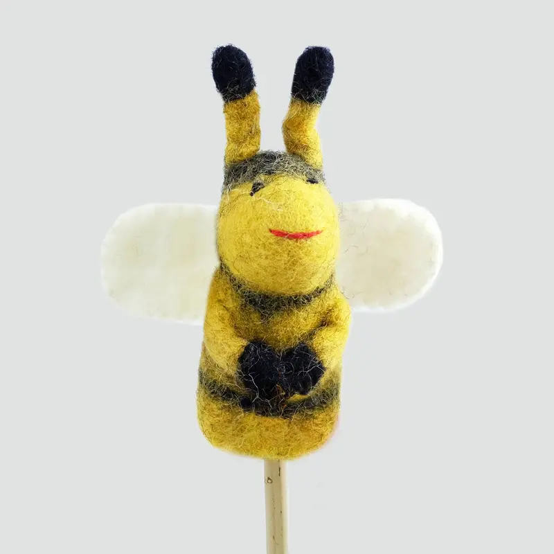 Bee-Themed Felt Finger Puppet – Educational Play Toy 1