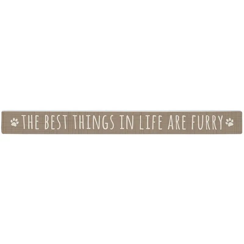 'Best Things Furry' Talking Stick – Wooden Conversation Prompt Tool 1