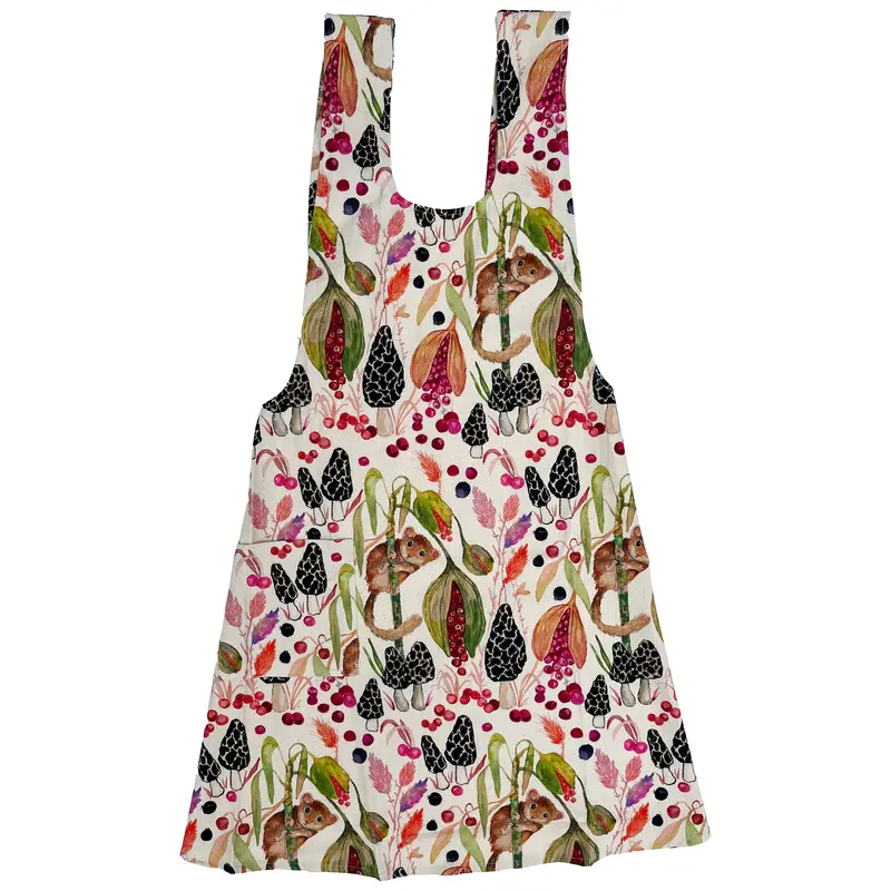 Betsy St. Clair Dormouse Pinafore Apron – Whimsical Illustrated Style 1
