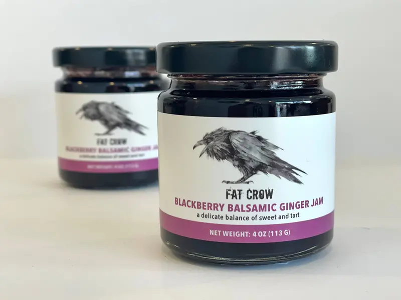 Blackberry Balsamic Ginger Jam – Mini Jar By Fat Crow Gourmet 1