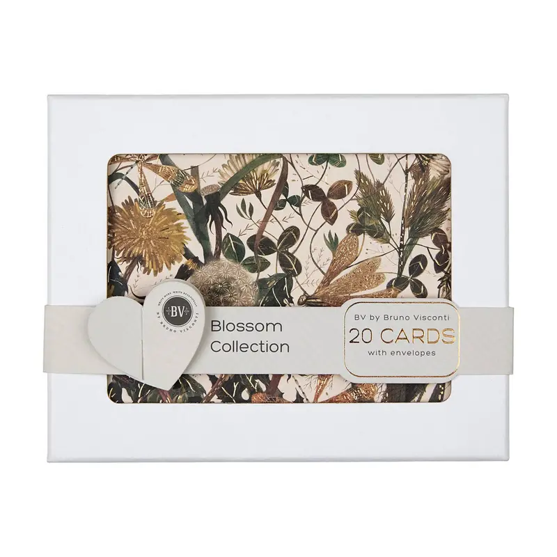 "Blossom" Notecard Set – 20 Cards + Envelopes By Bv Bruno Visconti (10 Designs) 1