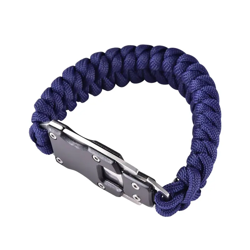 Blue Paracord Survival Bracelet – Tactical Wearable Gear By Mad Man 1