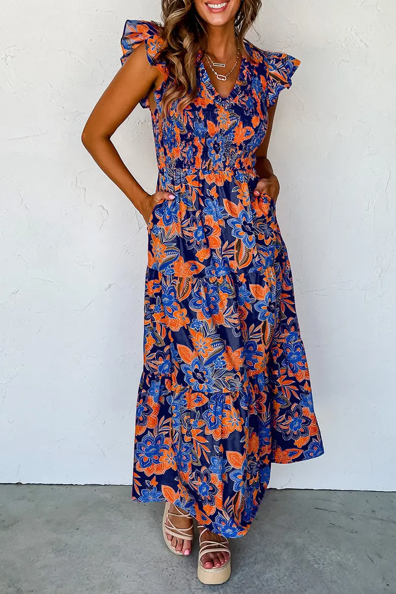Boho-Chic Floral Maxi Dress 1