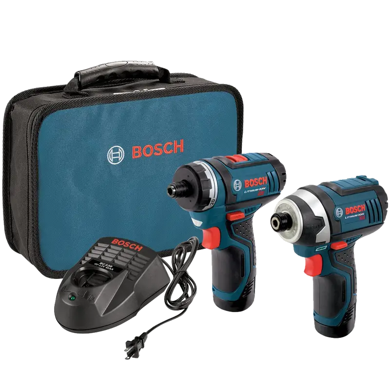 Bosch Clpk27-120 12V Max 2-Tool Combo Kit: Drill Driver + Impact Driver W/ 2 Batteries & Charger 1