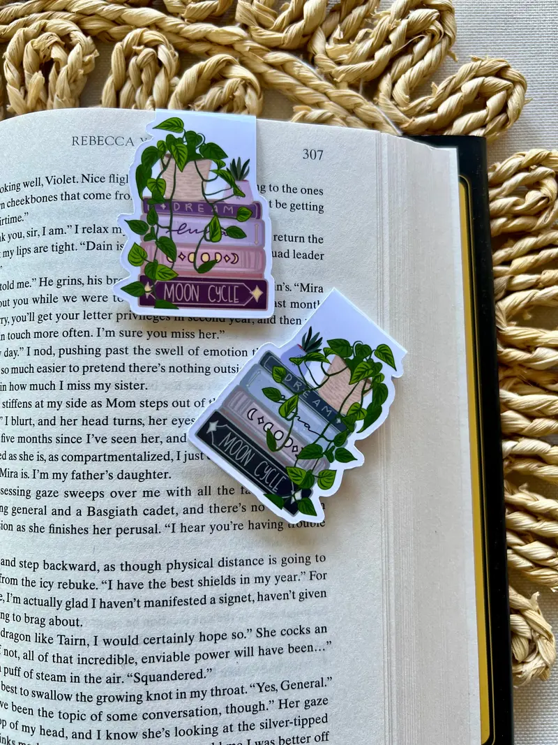 Botanical Plant-On-Books Bookmark 1