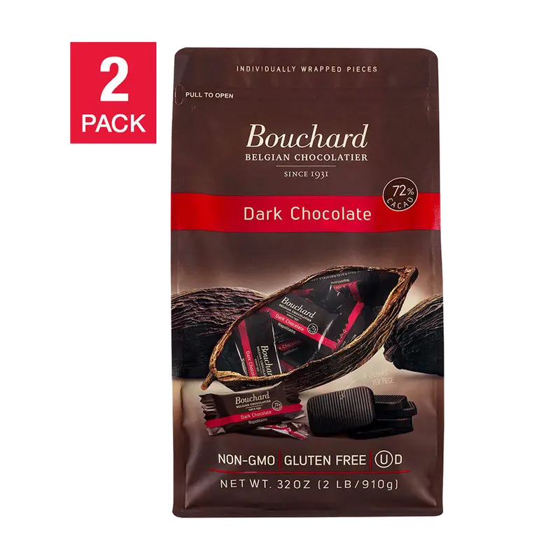Bouchard Belgian Napolitains Dark Chocolate – Twin 32Oz Gift Pack 1