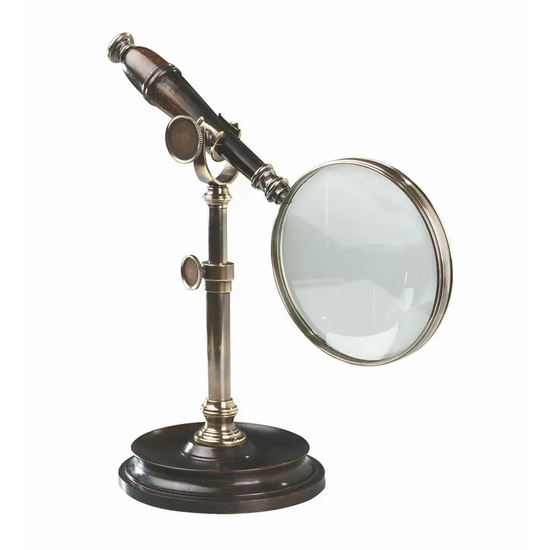 Bronzed Magnifying Glass With Adjustable Stand 1