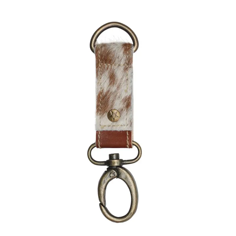 Brown-And-White Two-Tone Key Fob 1