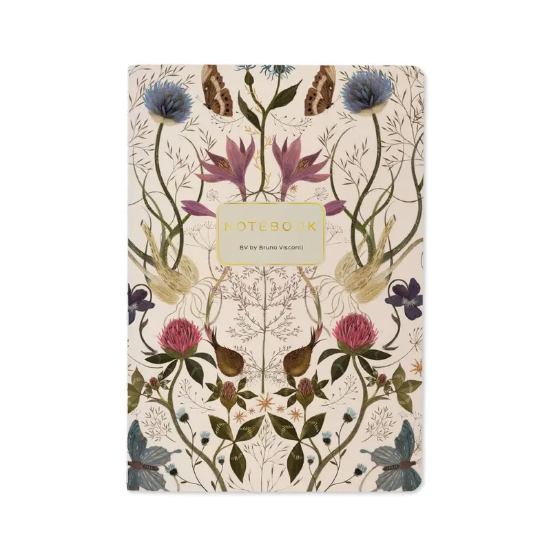Bv By Bruno Visconti Symmetrical Flora Hardcover Notebook – Botanical Design Journal 1