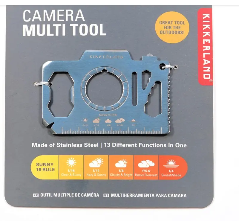 Camera-Shaped Multi-Tool – Compact Gadget With 7 Functions By Kikkerland 1