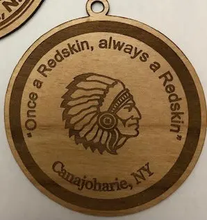Canajoharie-Themed Redskin Holiday Ornament 1