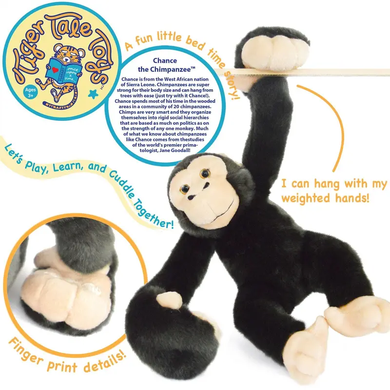 Chance The Chimpanzee Soft Plush Toy – Viahart Stuffed Animal 1