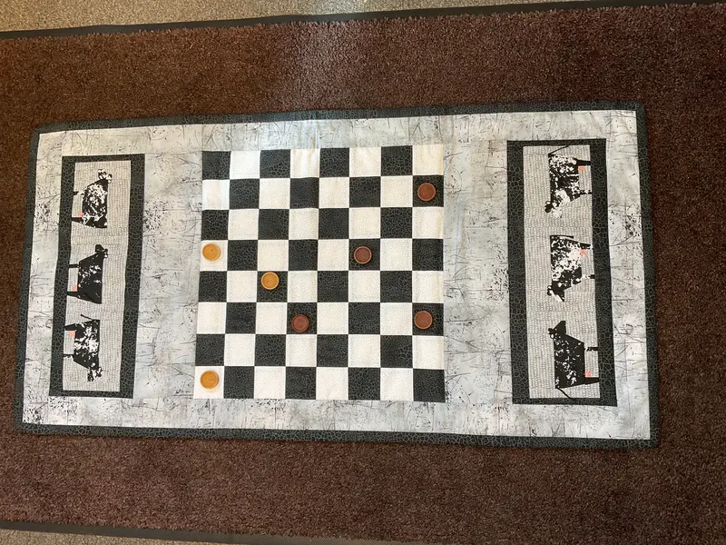 Checkerboard Table Runner: Artisan Paper-Pieced Quilting Design By Brenda Blender 4
