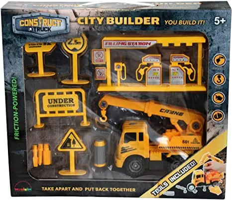 City Builder Crane Truck Kit – Interactive Construction Toy 1