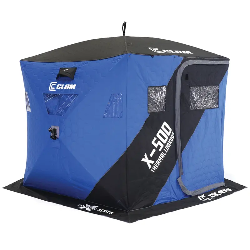 Clam X-500 Lookout Thermal Pop-Up Ice Shelter – Insulated & Quick-Deploy 1