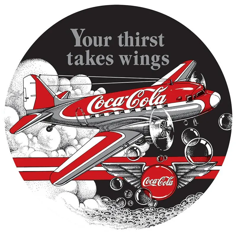 Coca-Cola Dc-3 Aviation Metal Sign – Classic Brand Wall Art 1