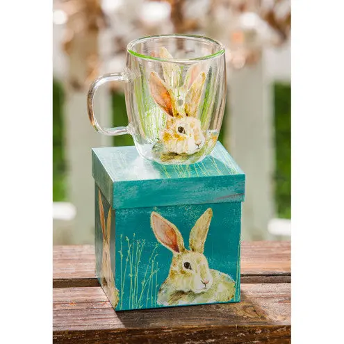 Colorful Bunny Double-Wall Insulated Mug 1