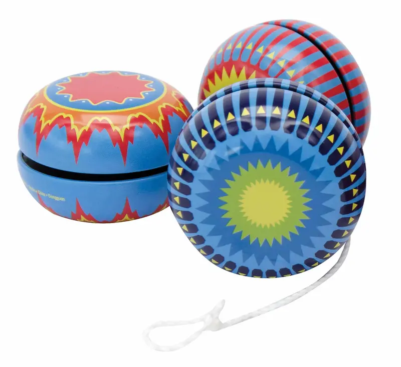 Colorful Tin Yo-Yo Assortment – Retro Skill Toy 1