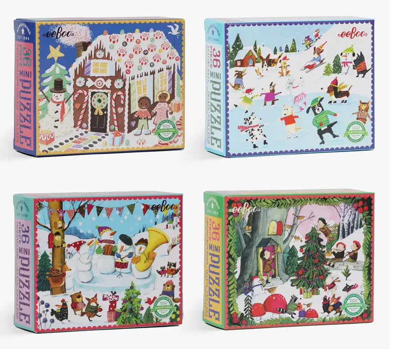 Compact Holiday-Themed Mini Jigsaw Puzzles 1
