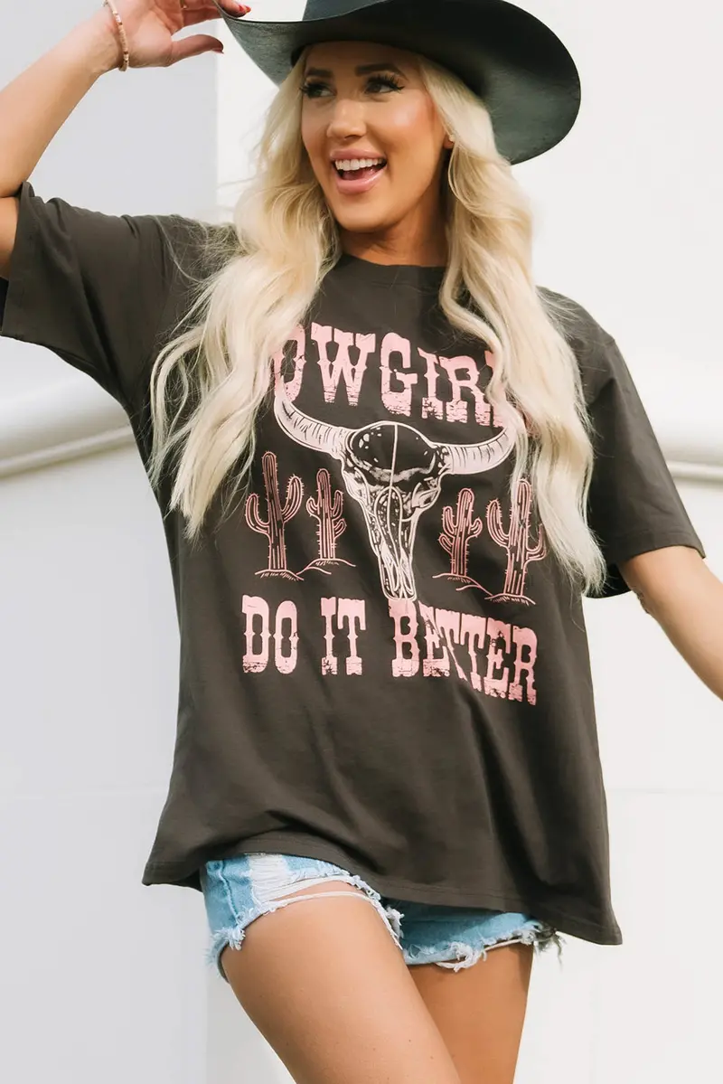 Cowgirls Do It Better Graphic Cotton T-Shirt 1