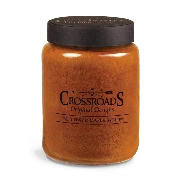 Crossroads Buttered Maple Syrup Scented Candle – 26 Oz Large Jar 1